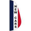 "NEW CARS" 3' x 8' Message Feather Flag